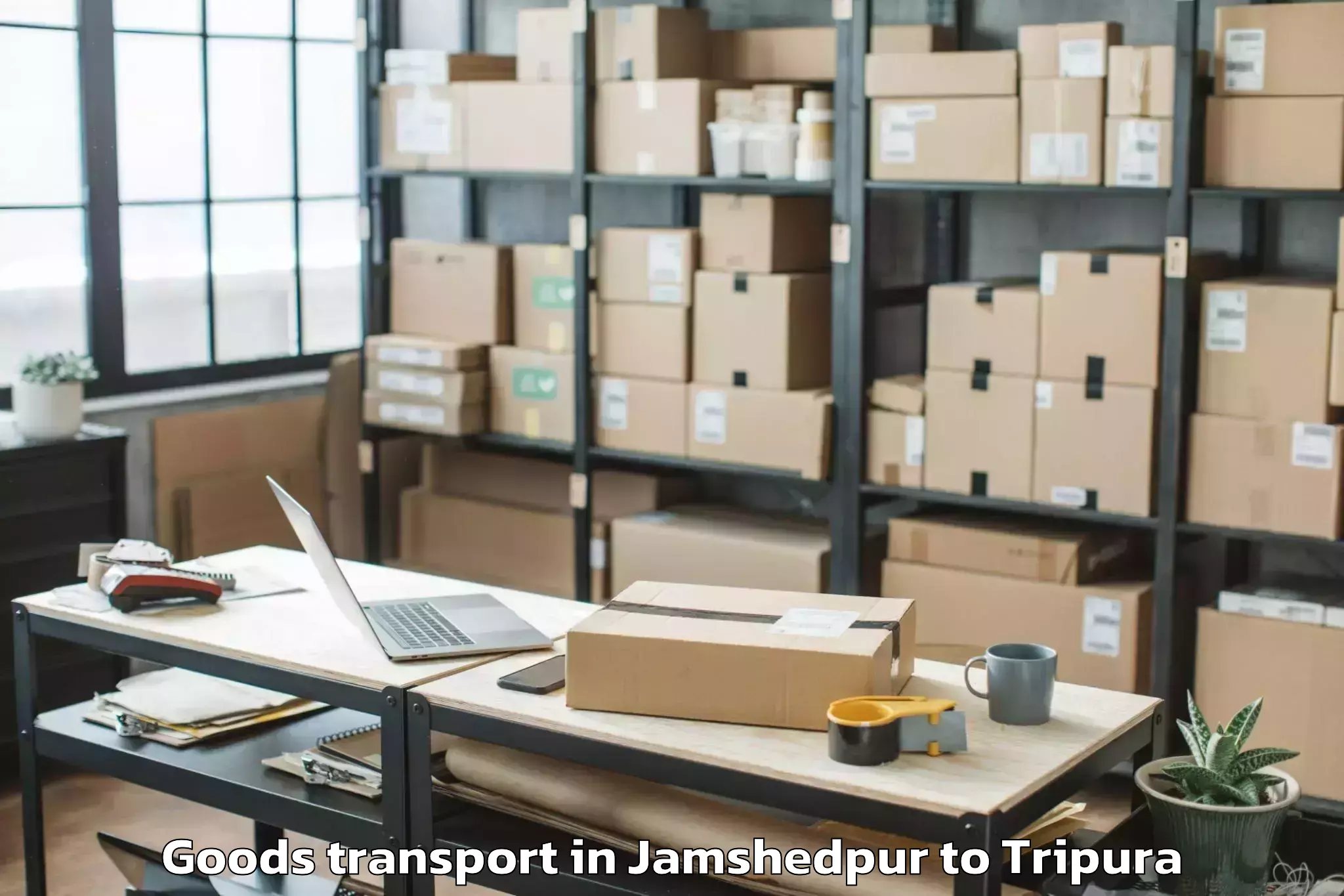 Book Jamshedpur to Manughat Goods Transport